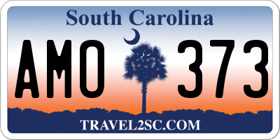 SC license plate AMO373