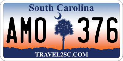 SC license plate AMO376
