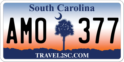 SC license plate AMO377