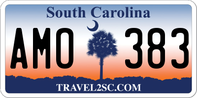 SC license plate AMO383