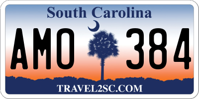 SC license plate AMO384