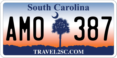 SC license plate AMO387