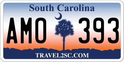 SC license plate AMO393