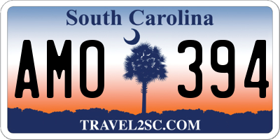 SC license plate AMO394