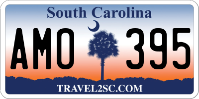 SC license plate AMO395