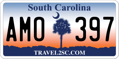 SC license plate AMO397