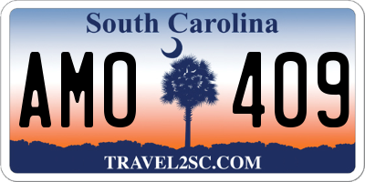 SC license plate AMO409