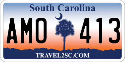 SC license plate AMO413