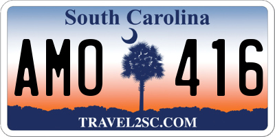 SC license plate AMO416