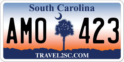 SC license plate AMO423