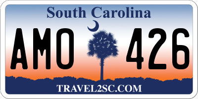 SC license plate AMO426