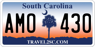 SC license plate AMO430