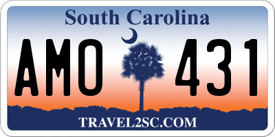 SC license plate AMO431
