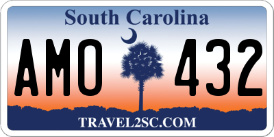 SC license plate AMO432