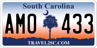 SC license plate AMO433