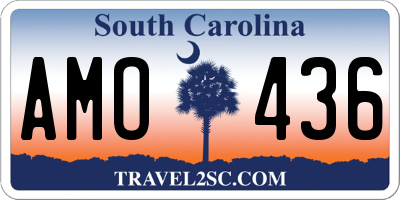 SC license plate AMO436
