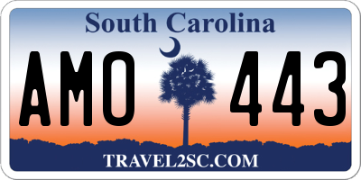 SC license plate AMO443