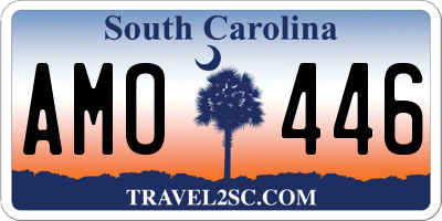 SC license plate AMO446