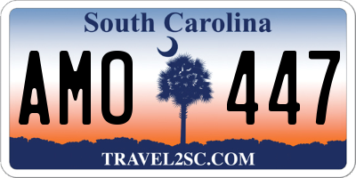 SC license plate AMO447
