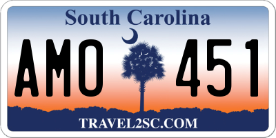 SC license plate AMO451