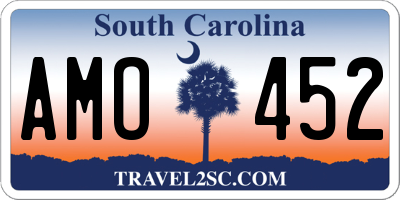 SC license plate AMO452