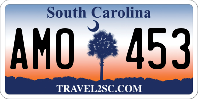 SC license plate AMO453