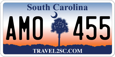 SC license plate AMO455