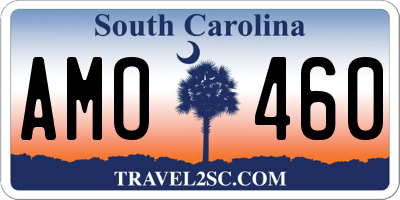 SC license plate AMO460