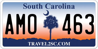 SC license plate AMO463