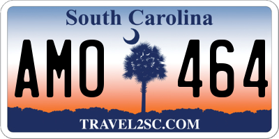 SC license plate AMO464