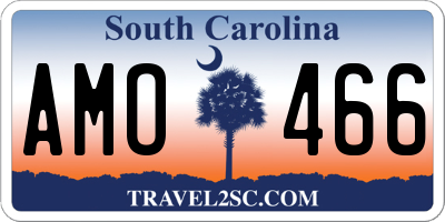 SC license plate AMO466