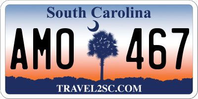 SC license plate AMO467