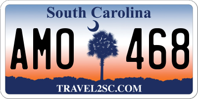 SC license plate AMO468