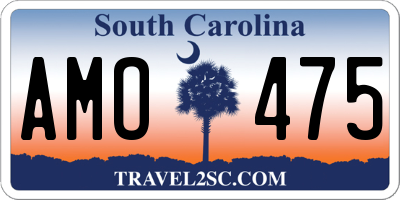 SC license plate AMO475