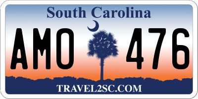 SC license plate AMO476