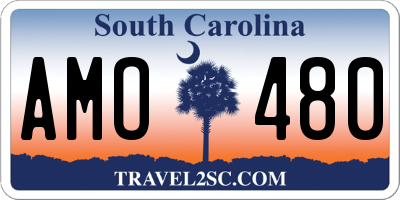 SC license plate AMO480