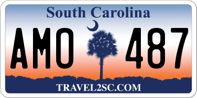 SC license plate AMO487
