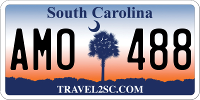 SC license plate AMO488