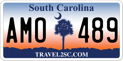 SC license plate AMO489