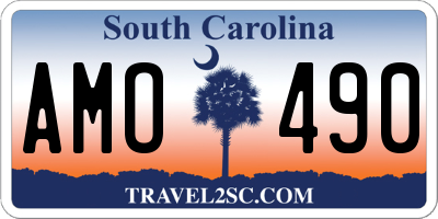 SC license plate AMO490