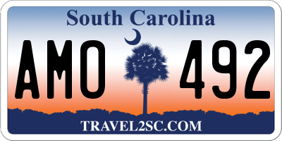 SC license plate AMO492