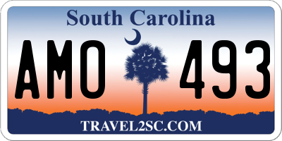 SC license plate AMO493