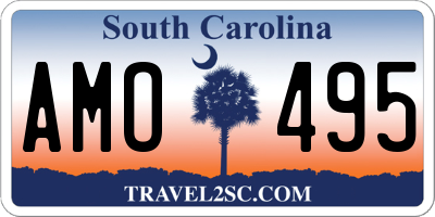 SC license plate AMO495