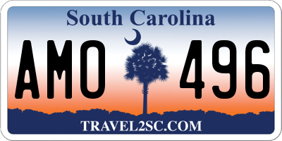 SC license plate AMO496