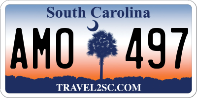 SC license plate AMO497