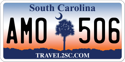SC license plate AMO506