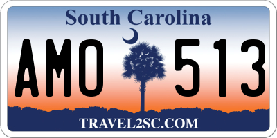 SC license plate AMO513