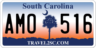 SC license plate AMO516