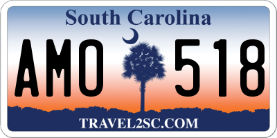 SC license plate AMO518