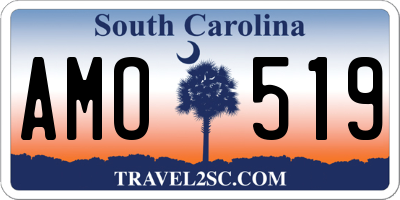 SC license plate AMO519